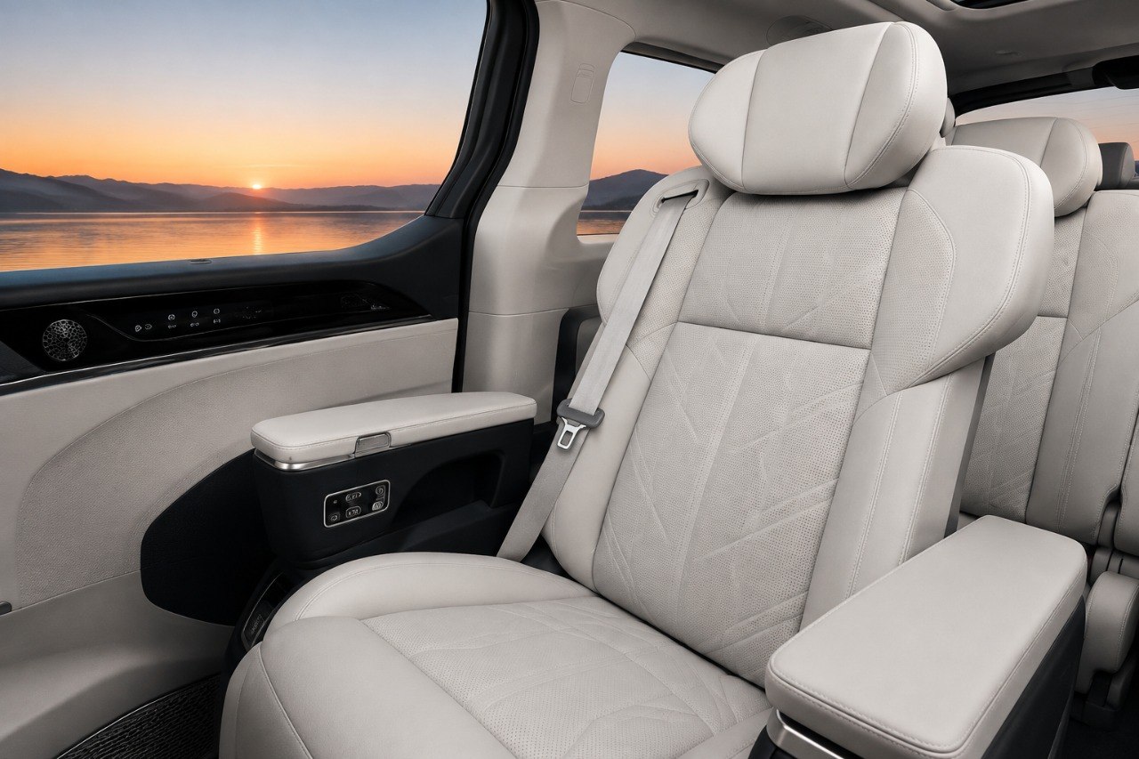 Interior ZEEKR 009 Polar White + Black Ocean